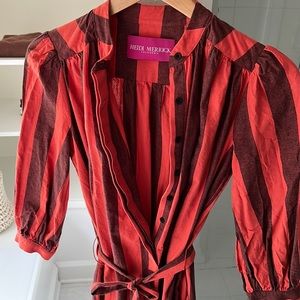 Heidi Merrick Cotton Stripe Dress - XS